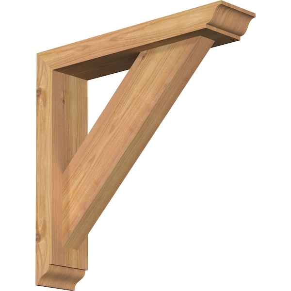 Ekena Millwork Traditional Traditional Smooth Bracket w/ Offset Brace, Western Red Cedar, 3 1/2"W x 16"D x 16"H BKT0402X16X16TRA01SWR - main
